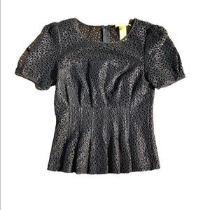 CATHERINE MALANDRINO Scoop Neck Short Sleeve Top Size 2